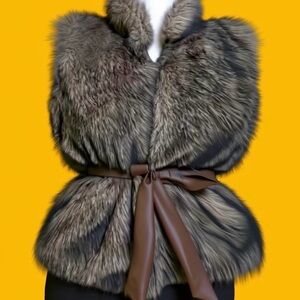 Spring 2026 / Luxe Faux Fur Belted Vest